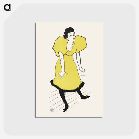 アートポストカード-Portret van komediespeelster Polaire op het toneel - アンリ ド トゥールーズ ロートレック Postcard.
