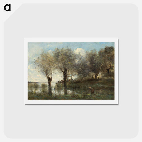アートポストカード-A Pond in Picardy
 - ジャン バティスト カミーユ コロー Postcard.