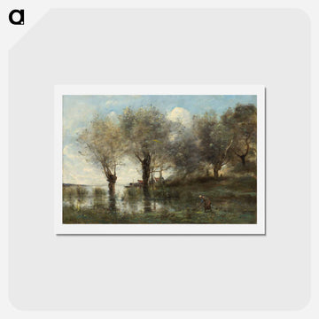A Pond in Picardy
 - ジャン バティスト カミーユ コロー Postcard.