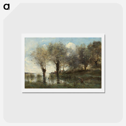 A Pond in Picardy
 - ジャン バティスト カミーユ コロー Postcard.