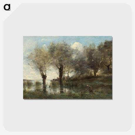 アートポストカード-A Pond in Picardy
 - ジャン バティスト カミーユ コロー Postcard.