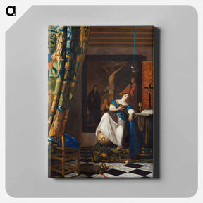 アートパネル-Allegory of the Catholic Faith - ヨハネス フェルメール Canvas.