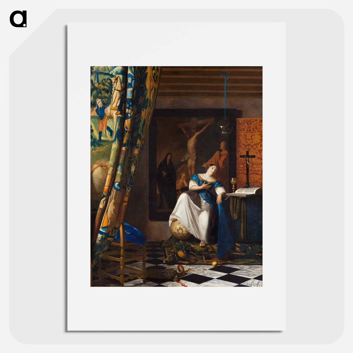 Allegory of the Catholic Faith - Johannes Vermeer Poster.