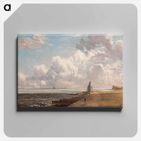 アートパネル-Harwich: The Low Lighthouse and Beacon Hill
 - ジョン コンスタブル Canvas.