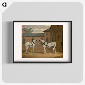 アートポスター-Grey Carriage Horses at Putteridge Bury
 - ジョン フレデリック ヘリング Poster.