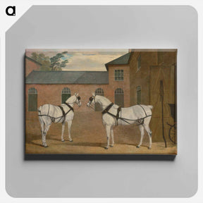 アートパネル-Grey Carriage Horses at Putteridge Bury
 - ジョン フレデリック ヘリング Canvas.