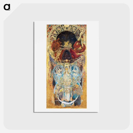 アートポストカード-Study for the Boston Public Library Murals: Design for an Archway - ジョン シンガー サージェント Postcard.