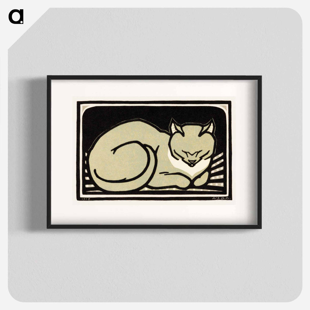Sleeping Cat - Julie de Grague Poster.
