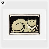 Sleeping Cat - Julie de Grague Poster.