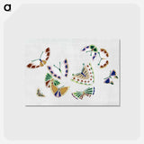 アートポストカード-Japanese butterfly - 神坂 雪佳 Postcard.