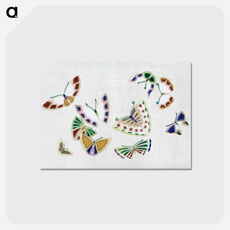 アートポストカード-Japanese butterfly - 神坂 雪佳 Postcard.