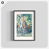 Falling Mist Waterfall at Mount Kurokami in Shimotsuke Province - Katsushika Hokusai Poster.
