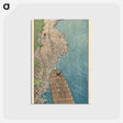 アートポストカード-Cloudy Day at Yaguchi Ferry (Kumoribi no Yaguchi) - 川瀬 巴水 Postcard.