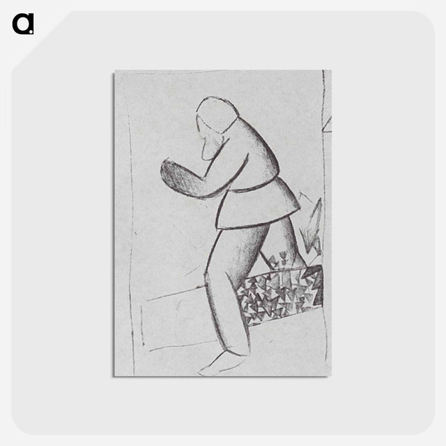 アートポストカード-Carpenter - カジミール マレーヴィチ Postcard.