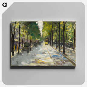 アートパネル-Berliner Straße im Sonnenschein - レッサー ユリィ Canvas.