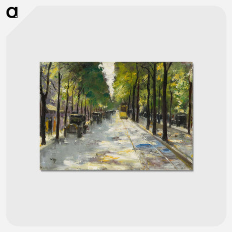 アートポストカード-Berliner Straße im Sonnenschein - レッサー ユリィ Postcard.
