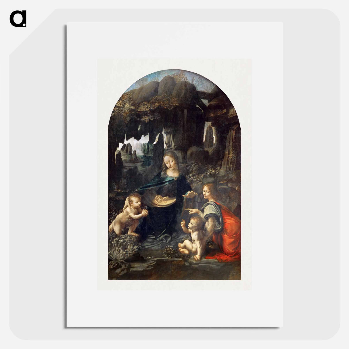 Virgin of the Rocks - Leonardo da Vinci Poster.