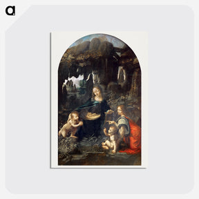 アートポストカード-Virgin of the Rocks - レオナルド ダ ヴィンチ Postcard.