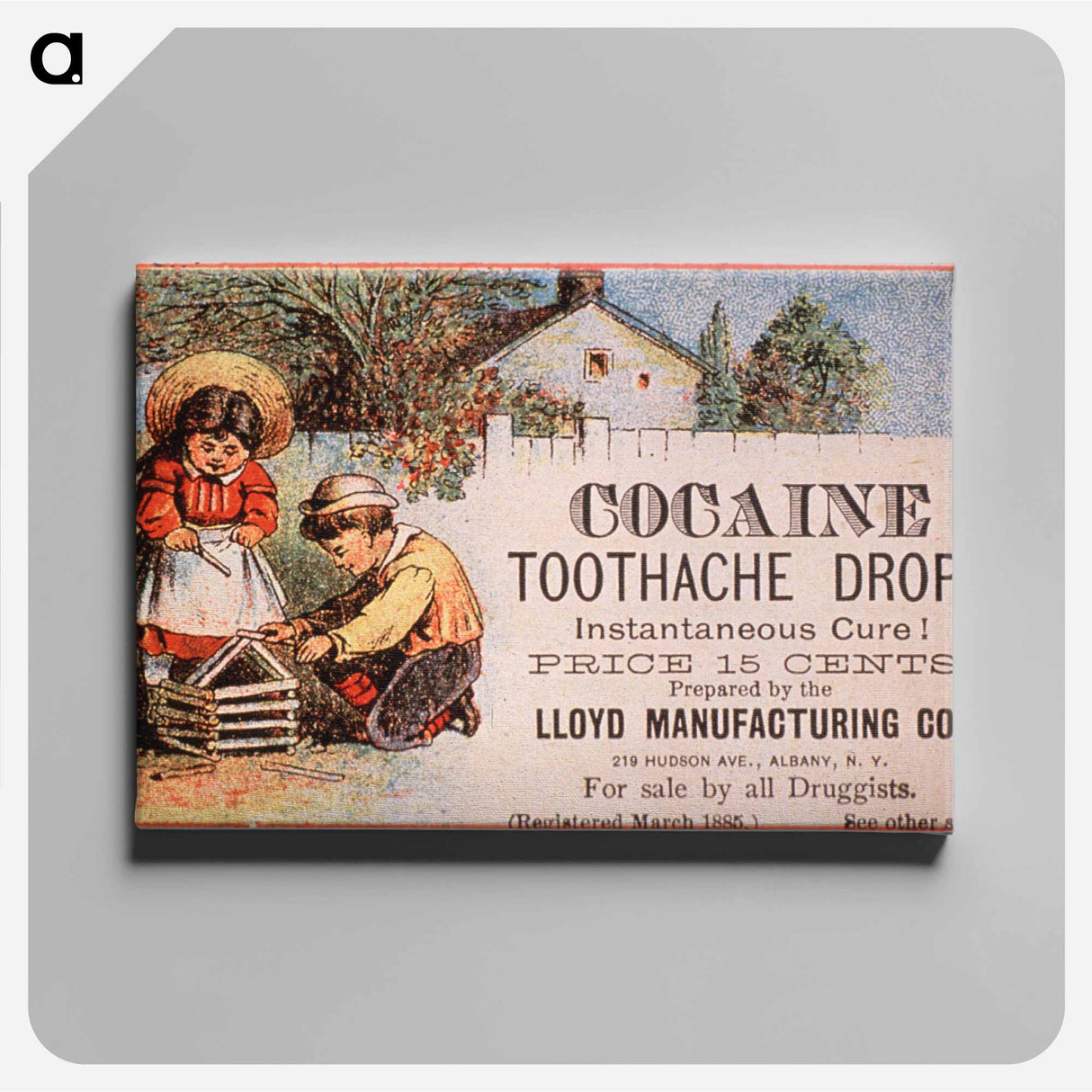 アートパネル-Cocaine Toothache Drops Advertisement
 - 国立医学図書館 Canvas.