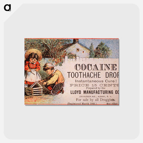 アートポストカード-Cocaine Toothache Drops Advertisement
 - 国立医学図書館 Postcard.