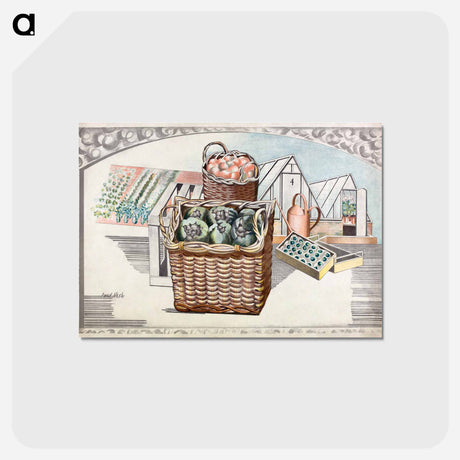 アートポストカード-Fruits and Vegetables - ポール ナッシュ Postcard.