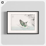 アートポスター-Spectacled Teal and Snow-bent Bamboo
 - 鳥類図鑑 Poster.