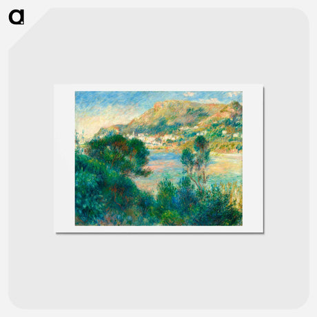 アートポストカード-View of Monte Carlo from Cap Martin - ピエール オーギュスト ルノワール Postcard.