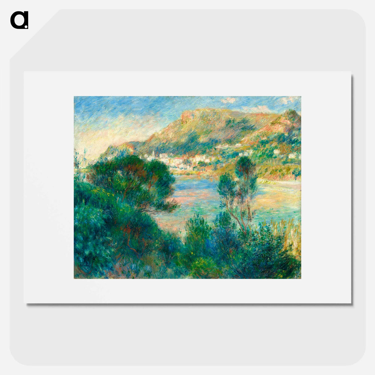 View of Monte Carlo from Cap Martin - Pierre-Auguste Renoir Poster.