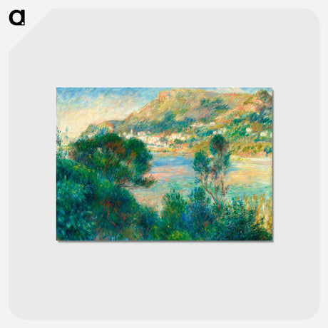 アートポストカード-View of Monte Carlo from Cap Martin - ピエール オーギュスト ルノワール Postcard.