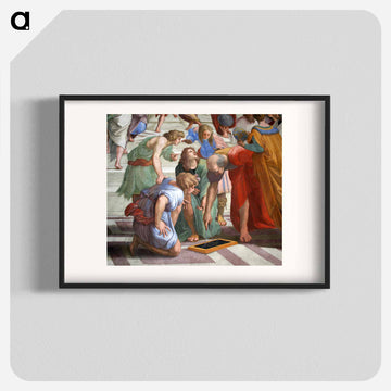 0 Chambre de Raphaël - École d'Athènes - ラファエロ サンティ Poster.