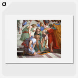 0 Chambre de Raphaël - École d'Athènes - ラファエロ サンティ Poster.