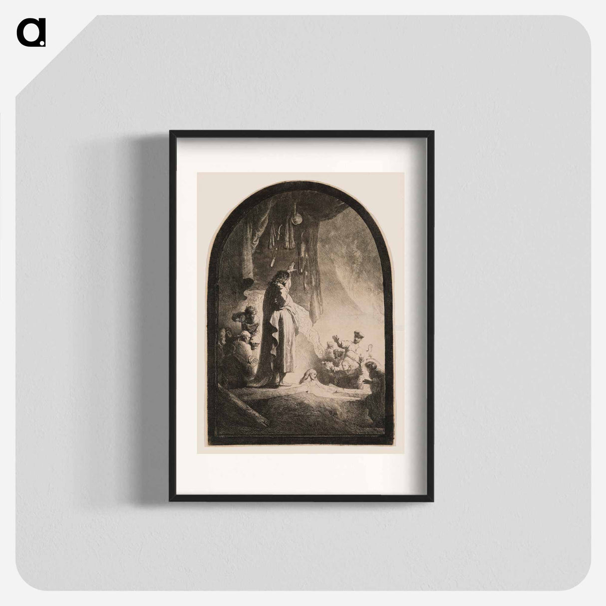 The Raising of Lazarus - レンブラント ファン レイン Poster.