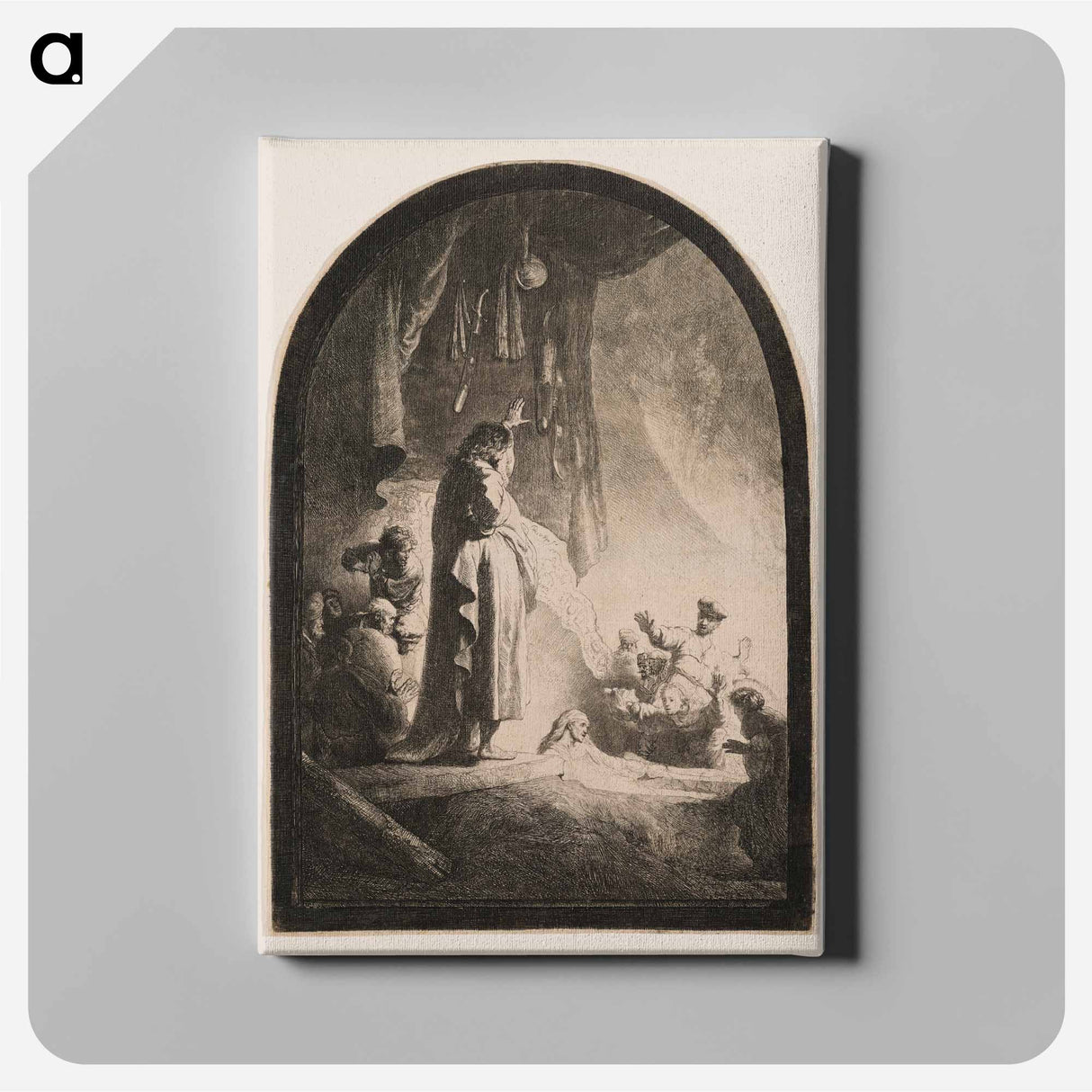 The Raising of Lazarus - レンブラント ファン レイン Canvas.
