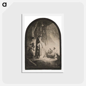 アートポストカード-The Raising of Lazarus - レンブラント ファン レイン Postcard.
