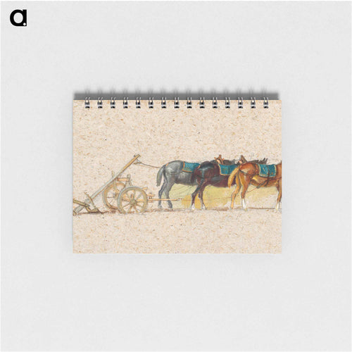 Study of Three Horses with a Plow - サミュエル コールマン Memo.
