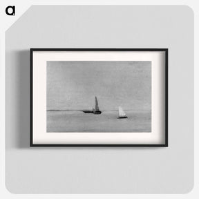 アートポスター-Study for Ships and Sailboats on the Delaware - トーマス エイキンズ Poster.