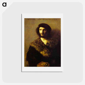 アートポストカード-Portrait of a Man - ティツィアーノ ヴェチェッリオ Postcard.
