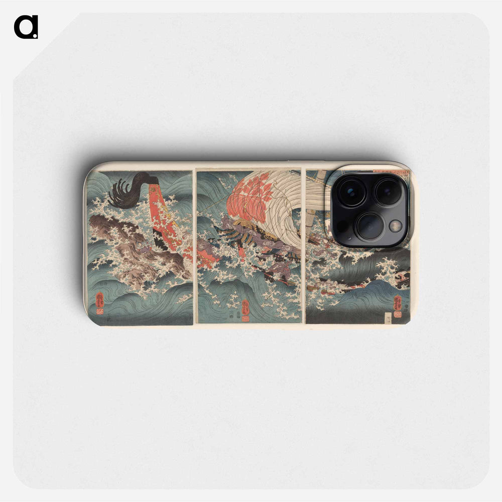 Het verhaal van scheepskapitein Yojibei. - 歌川 国芳 Phone Case.