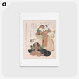 アートポストカード-Actor Nakamura Utayemon with Two Women Preparing for the New Year Ceremony
 - 歌川 豊国 Postcard.