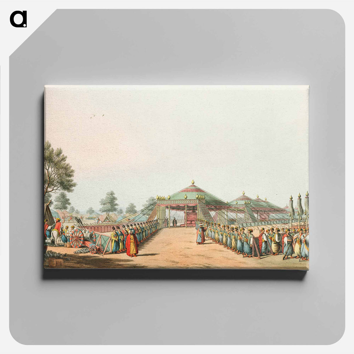 Turkish Encampment - View of Ottoman Territory Canvas.