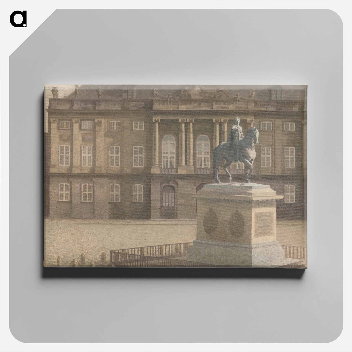 Amalienborg Square, Copenhagen - ヴィルヘルム ハンマースホイ Canvas.