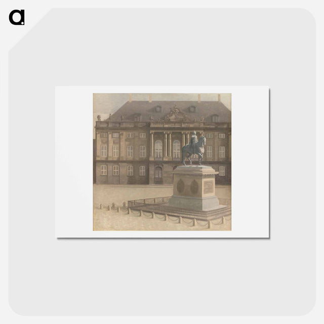 アートポストカード-Amalienborg Square, Copenhagen - ヴィルヘルム ハンマースホイ Postcard.