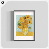 Vase with Twelve Sunflowers - Vincent van Gogh Poster.