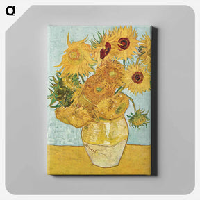 アートパネル-Vase with Twelve Sunflowers - フィンセント ファン ゴッホ Canvas.