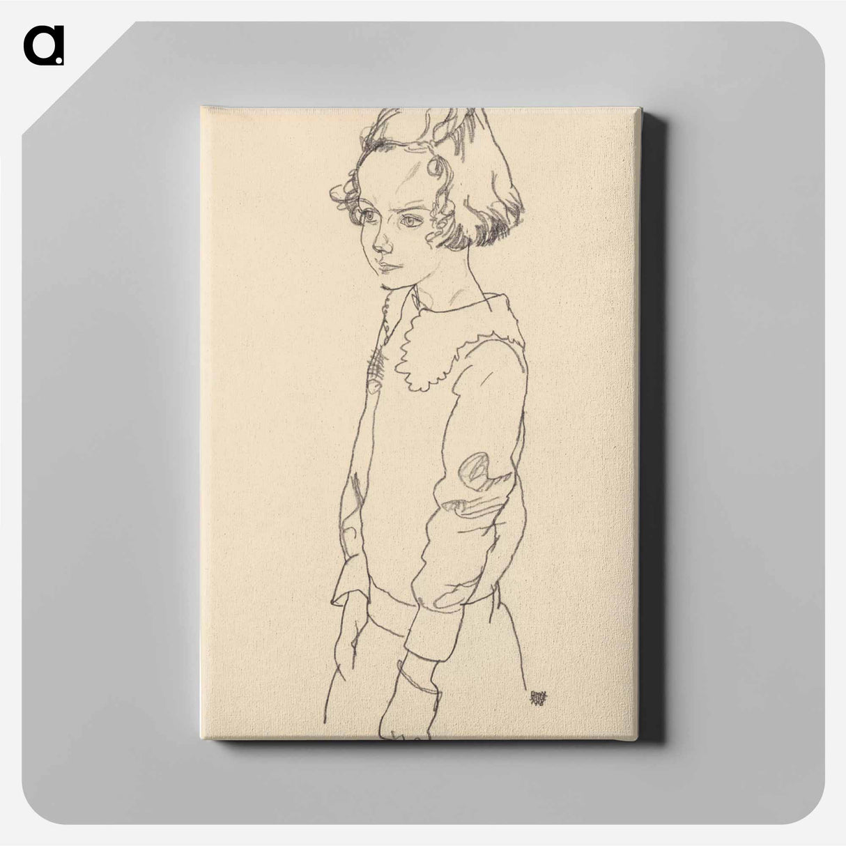 アートパネル-Portrait of Maria Steiner
 - ウィーン博物館 Canvas.