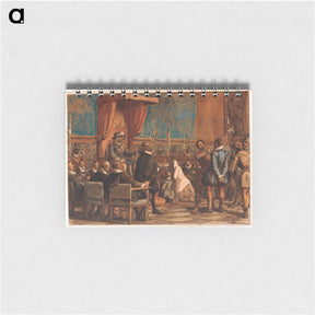 アートメモ帳-Chr.4. lets the executioner take the chain of command and the sword from the forger Christopher Rosenkrantz by Wilhelm Marstrand - ヴィルヘルム マーストランド Memo.
