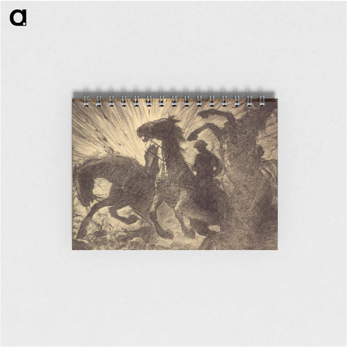 Horses charging over battlefield - ウワディスワフ テオドール ベンダ Memo.