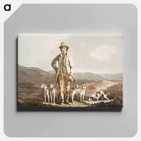 アートパネル-Illustration of the dog breaker - 19世紀のヨークシャー Canvas.