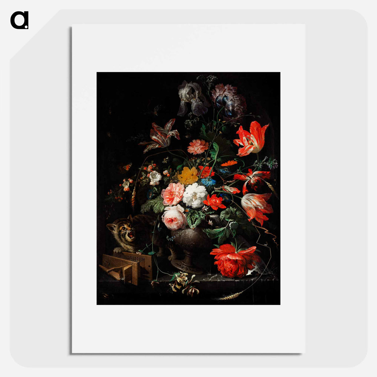 The Overturned Bouquet - エイブラハム ミニョン Poster.