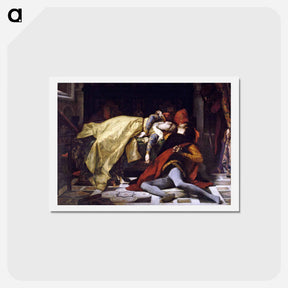 アートポストカード-Morte di Francesca da Rimini e di Paolo Malatesta - アレクサンドル カバネル Postcard.